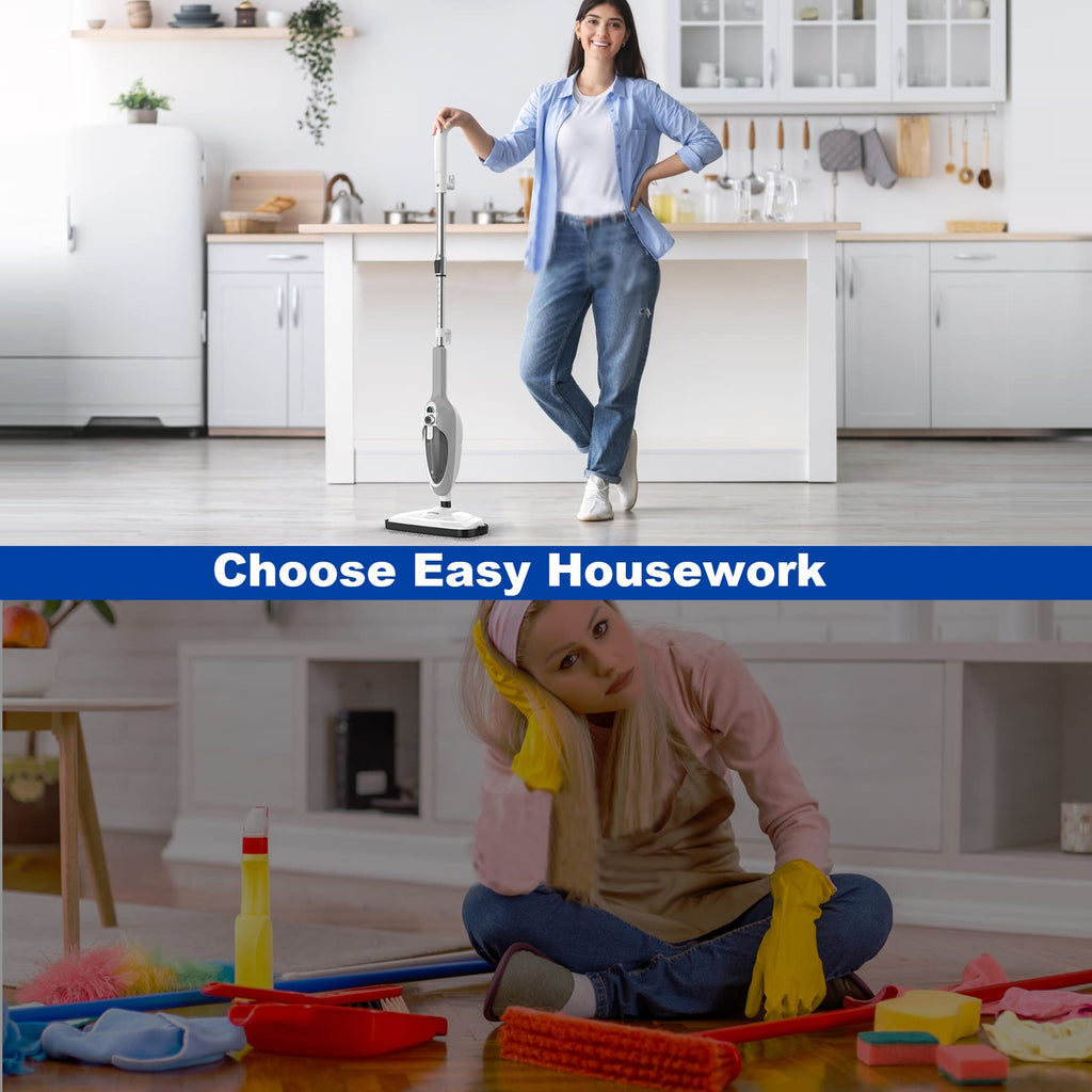 10-in-1 Handheld Steam Mop with 11 Accessories E6669