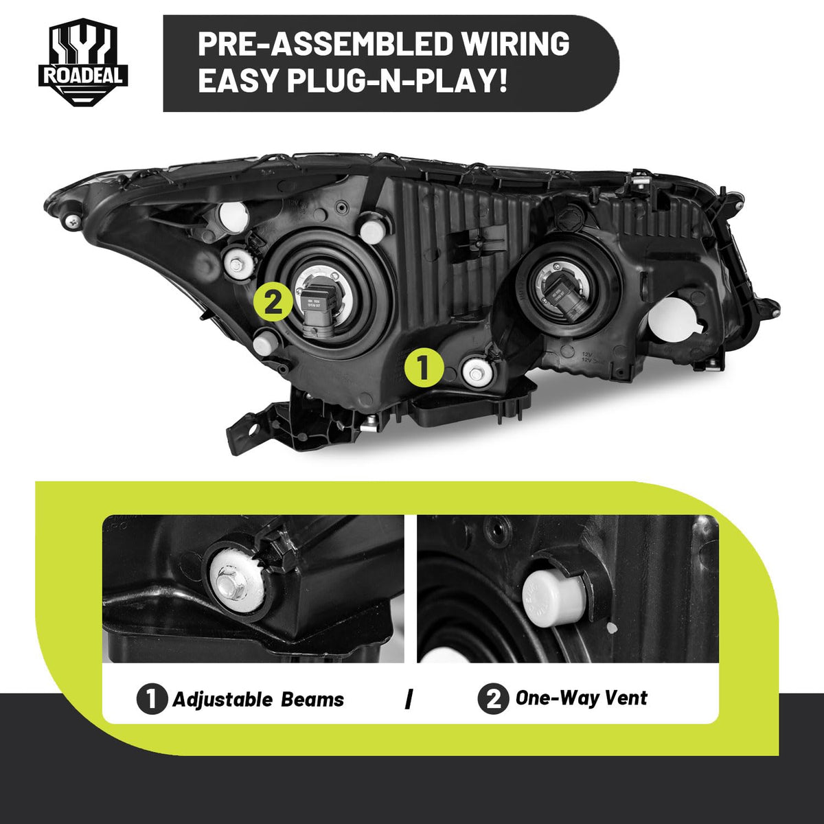 Headlights for 2008-2012 Honda Accord 4-Door B210296