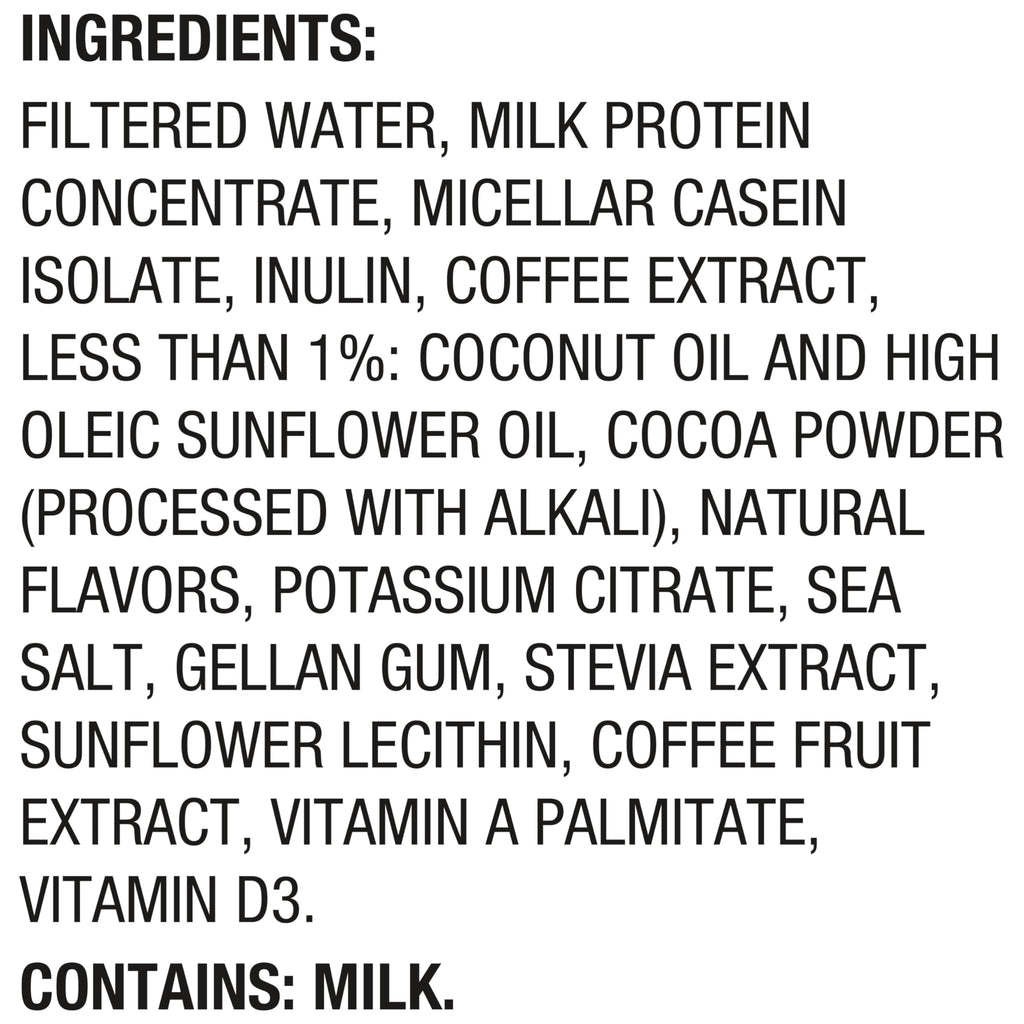 30g Protein Shake, Mocha Latte, 5g Prebiotic Fiber, 12 fl oz Bottle, 12 Count E831818