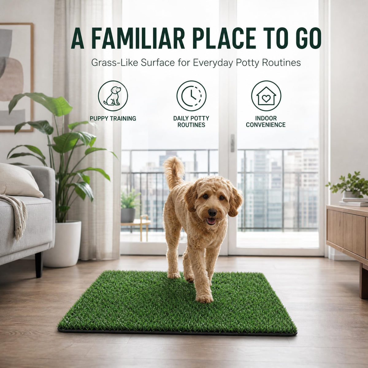 Dog Potty Grass Pads 2 Pack 30 x 20 in Replacement Turf L92789