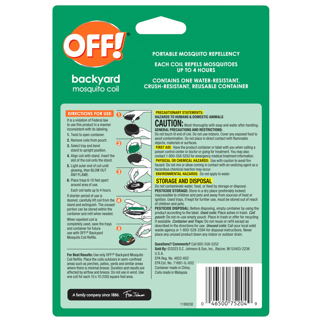 Mosquito Coils with Trays 3 Count (Pack of 3) X85927