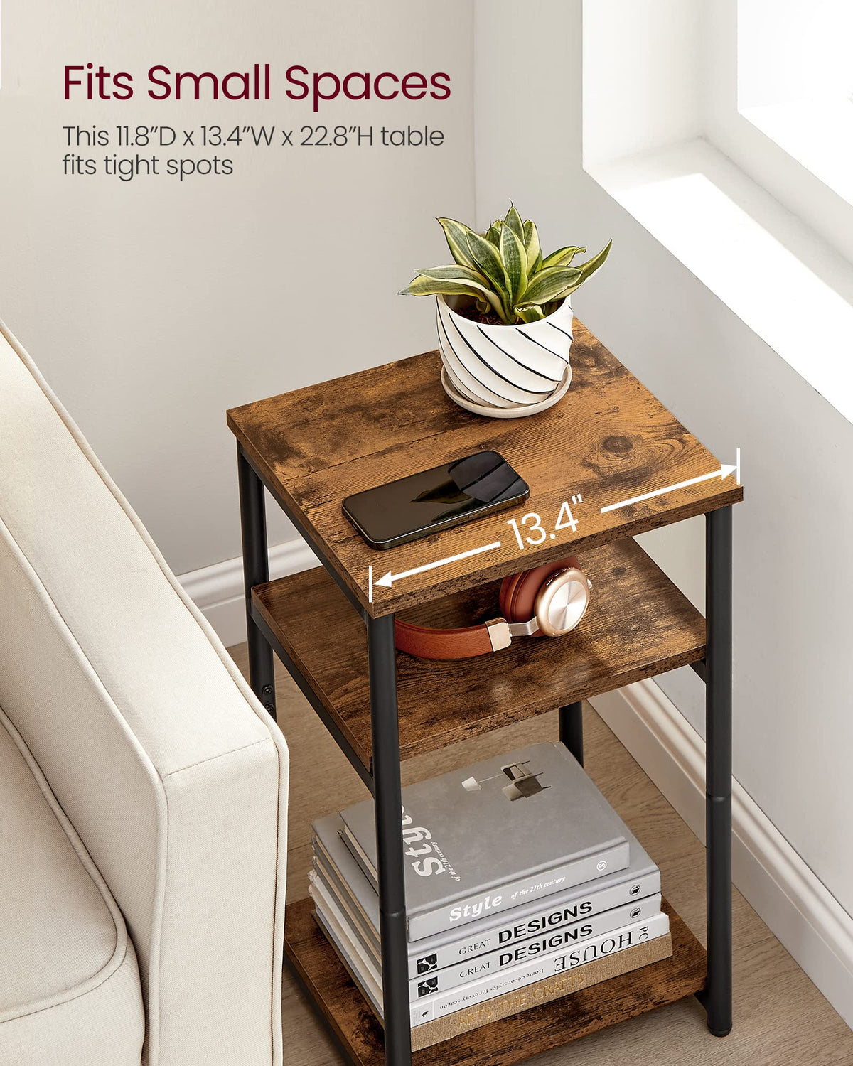 Small Steel Side Table H588929