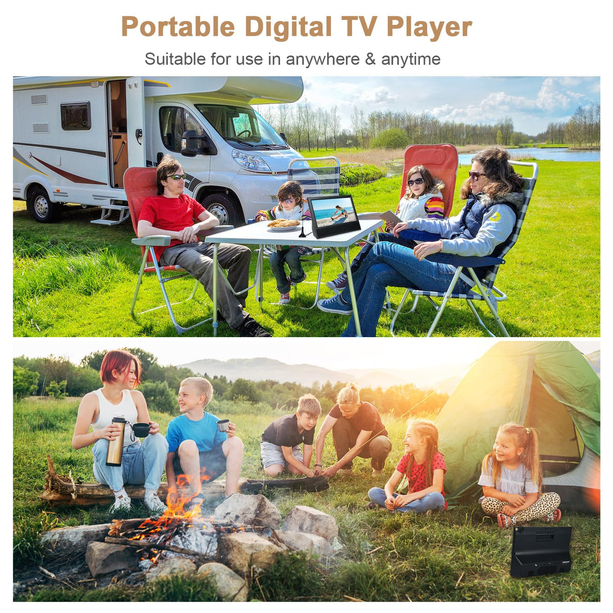 14 inch Portable ATSC Digital TV with Antenna and Remote Control K14960