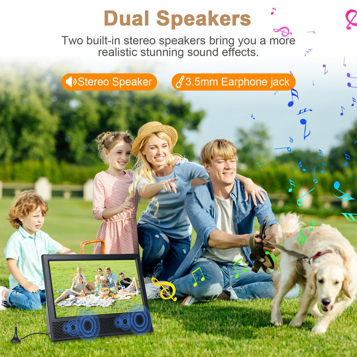 14 inch Portable ATSC Digital TV with Antenna and Remote Control K14960