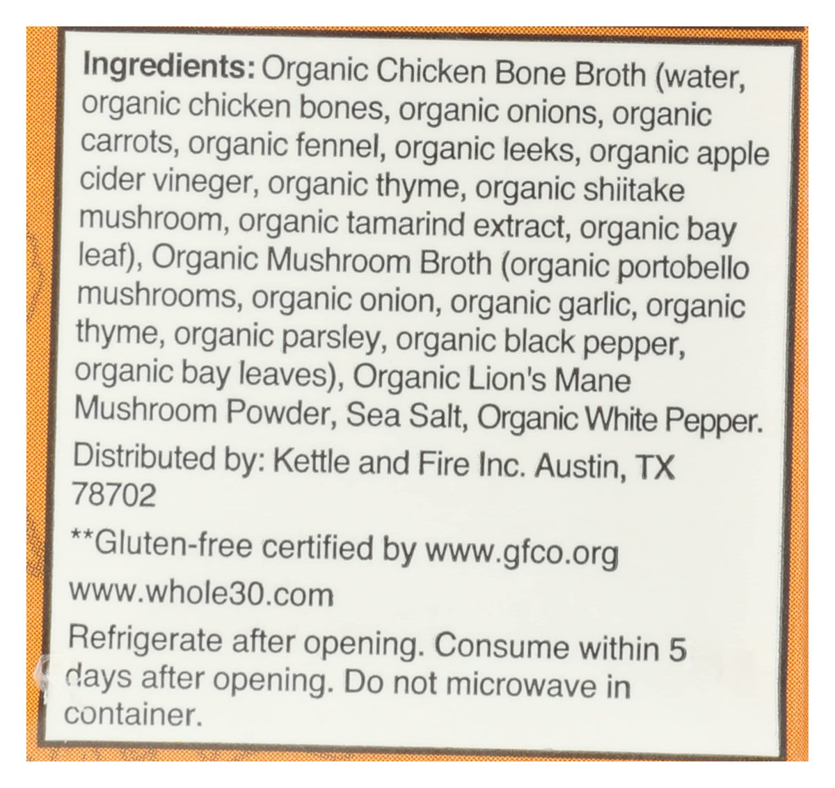 Mushroom Chicken Bone Broth 10g Protein Gluten Free 16.9 Oz Pack of 6 O930