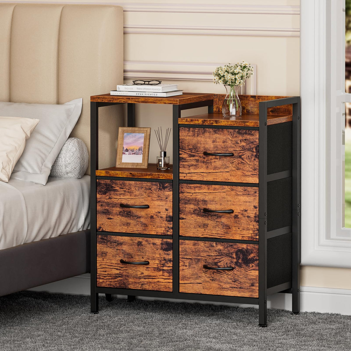 Rustic Brown 5 Drawer Dresser O361840