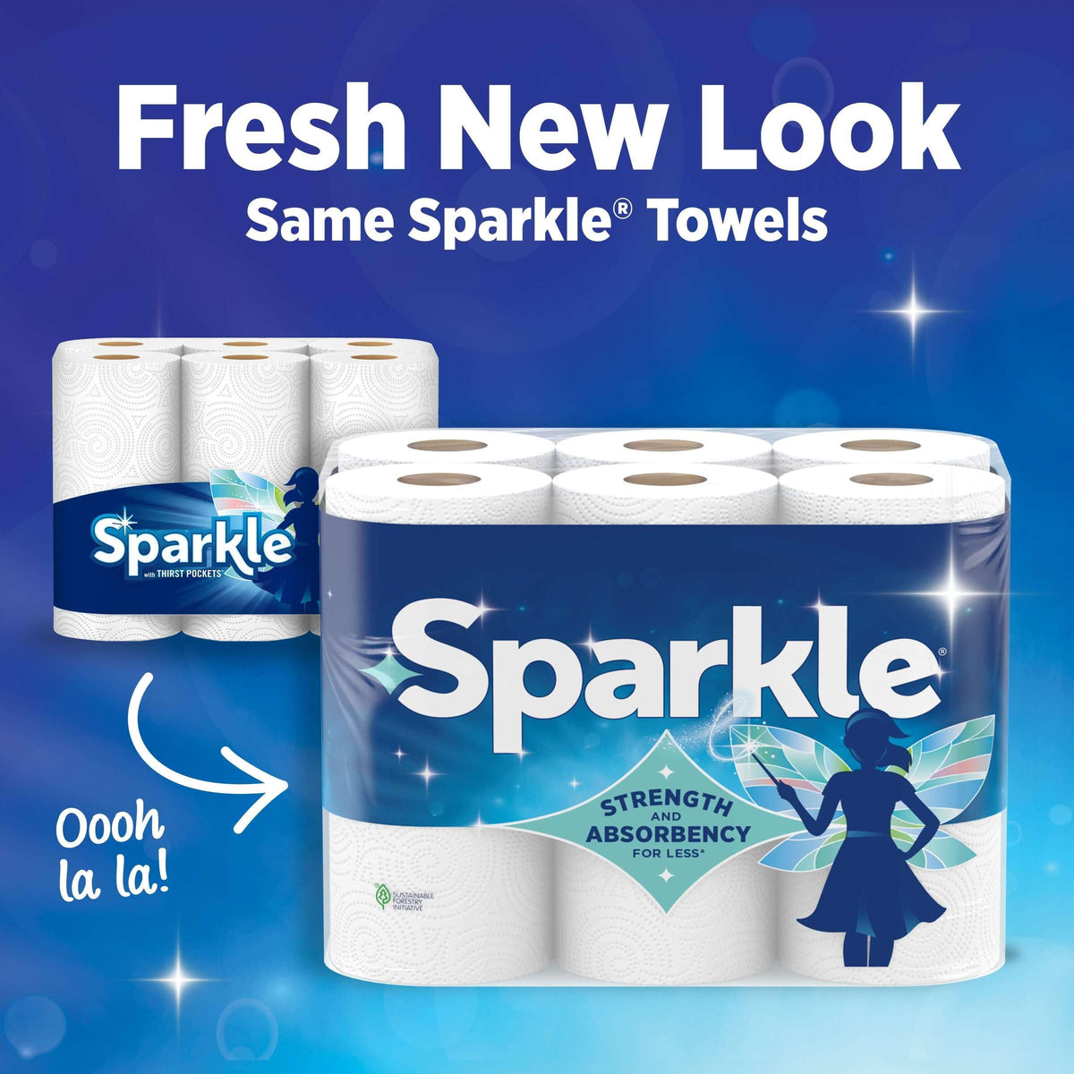2-Ply Paper Towels, 6 Double Rolls Y15216