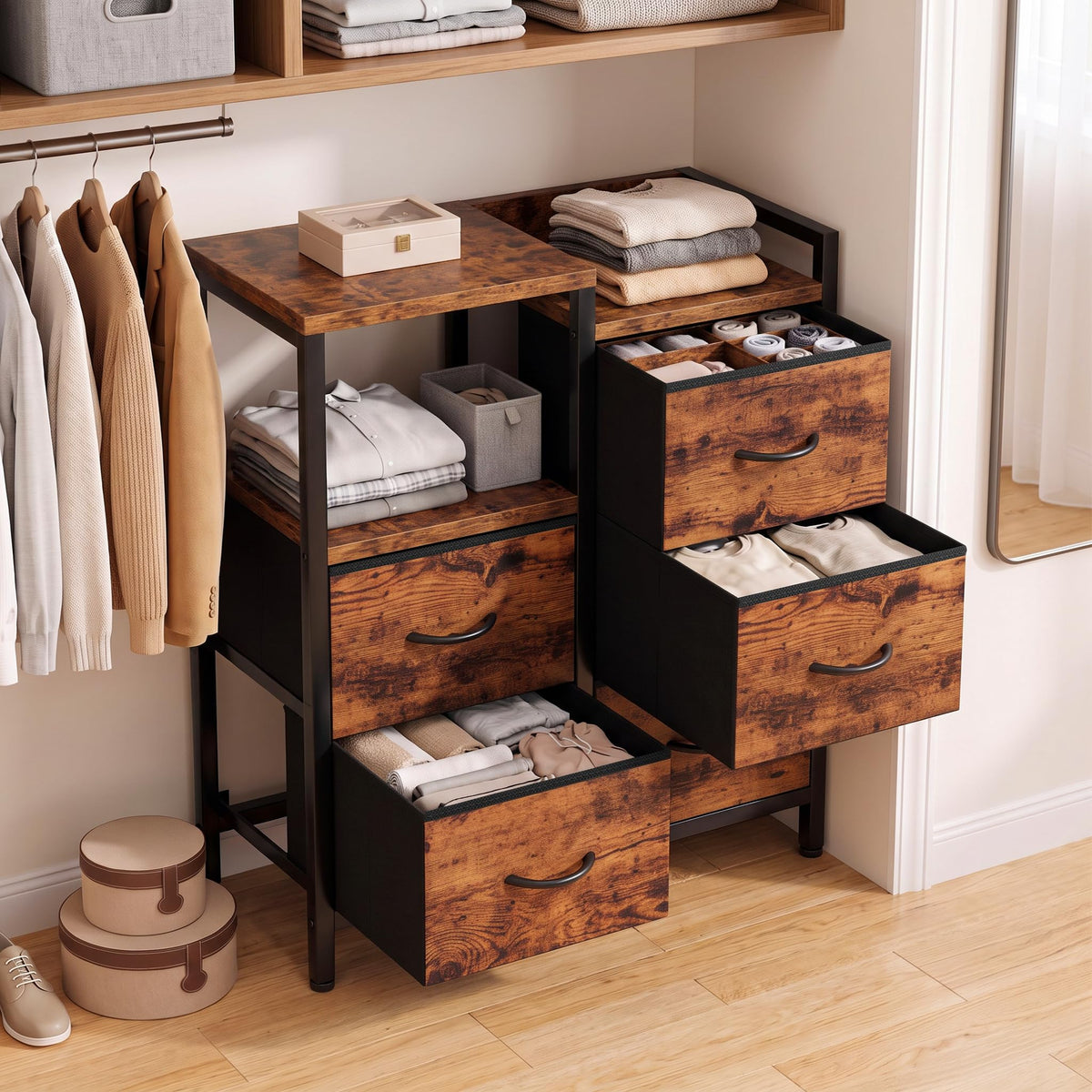 Rustic Brown 5 Drawer Dresser O361840