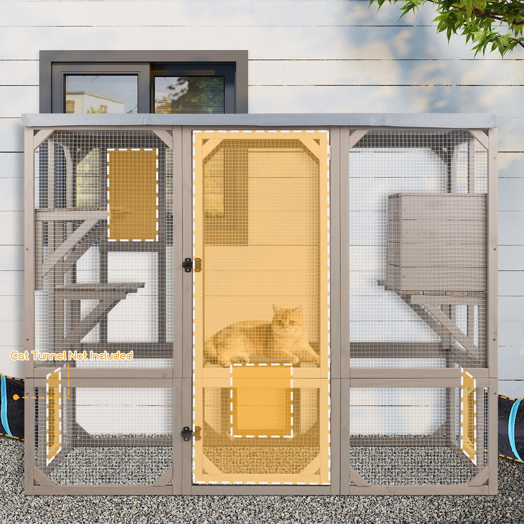 Wooden Catio with 4 Platforms N790