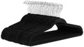 Slim Velvet Non-Slip Suit Hangers, Black, 50-Pack X327