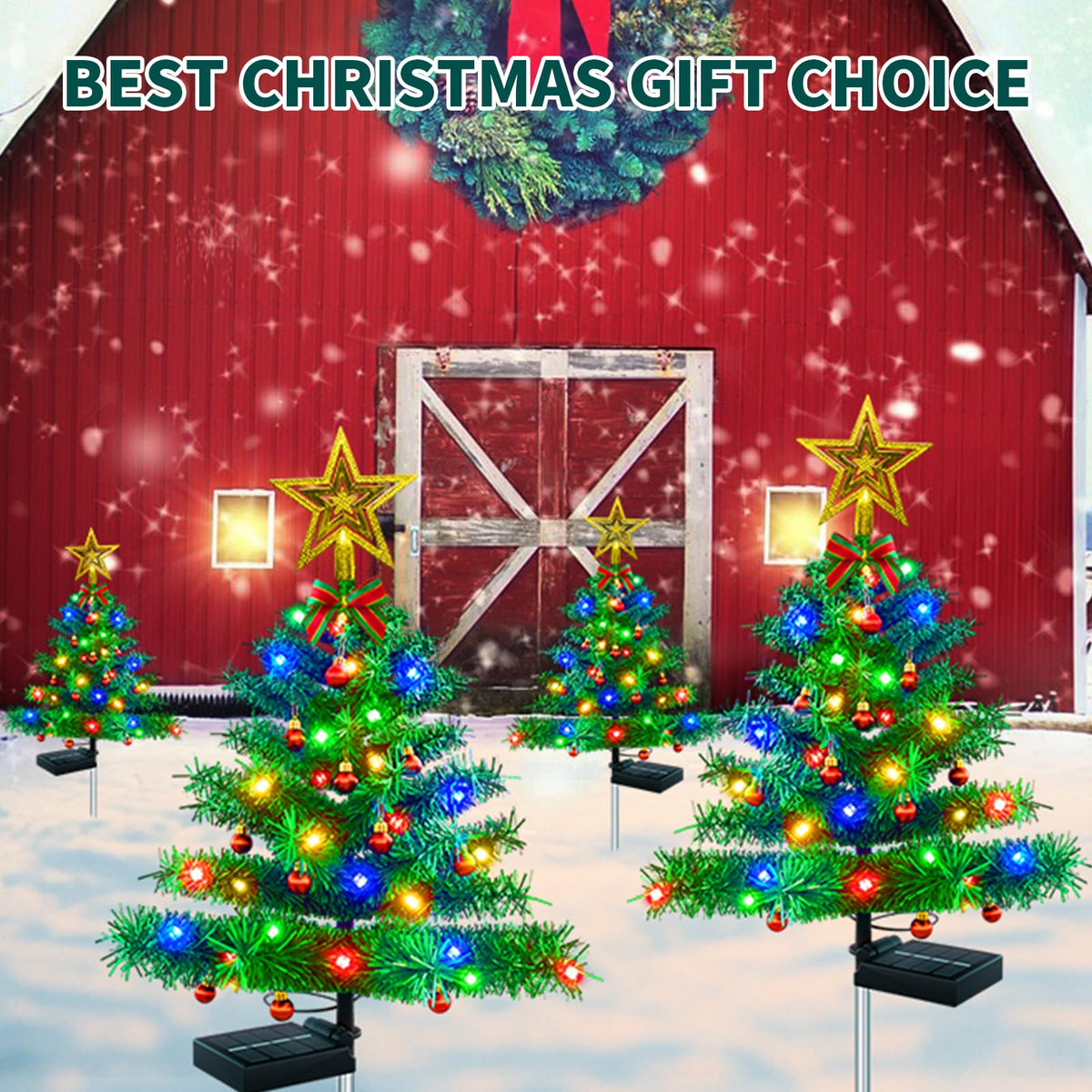 Solar Outdoor Christmas Tree Lights Z56867