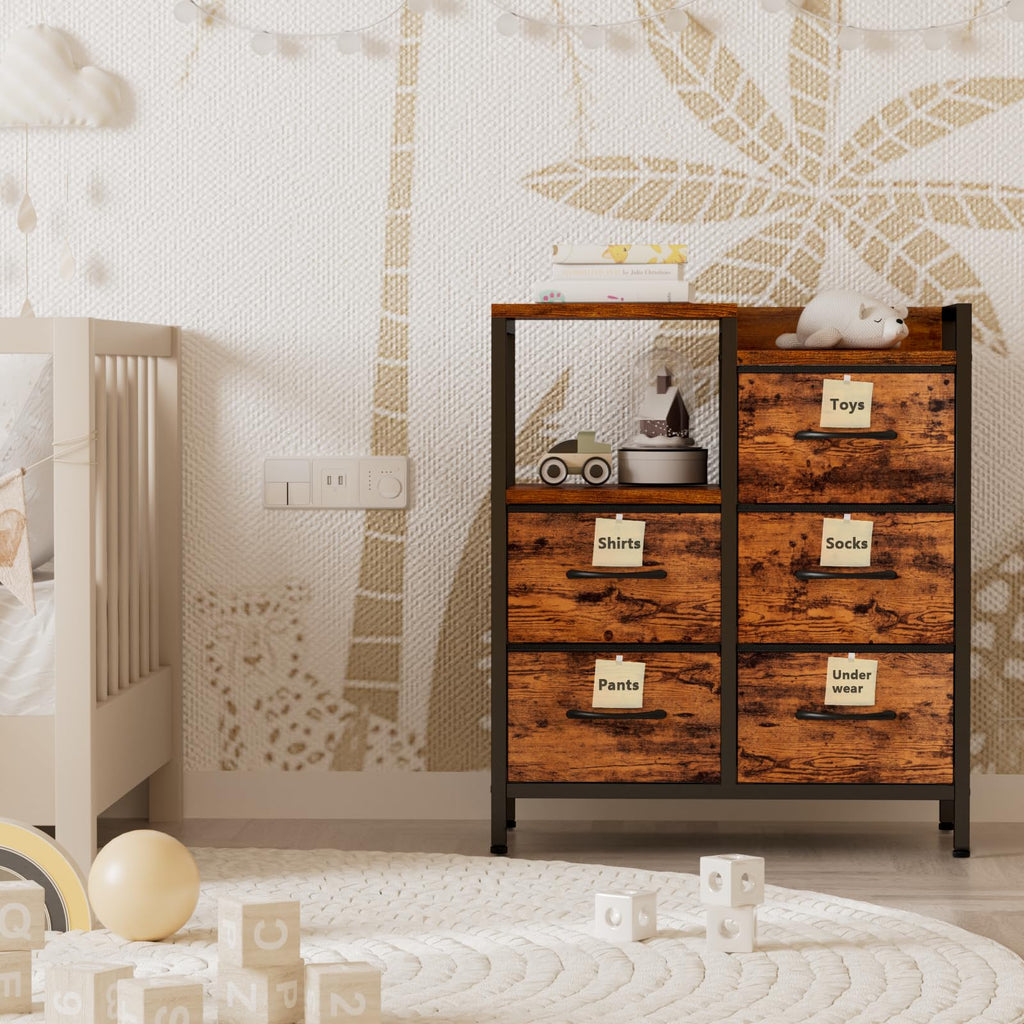 Rustic Brown 5 Drawer Dresser O361840