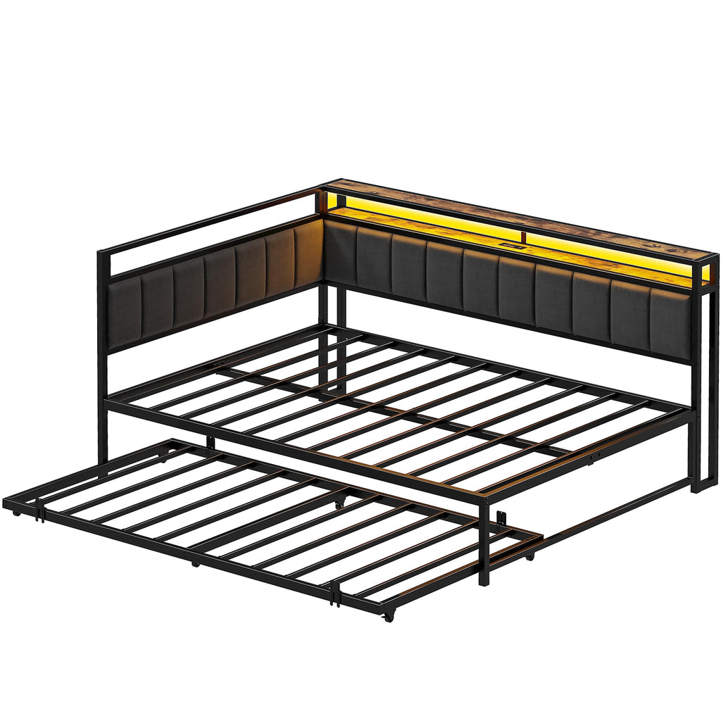 Black Full Daybed with Trundle X295951