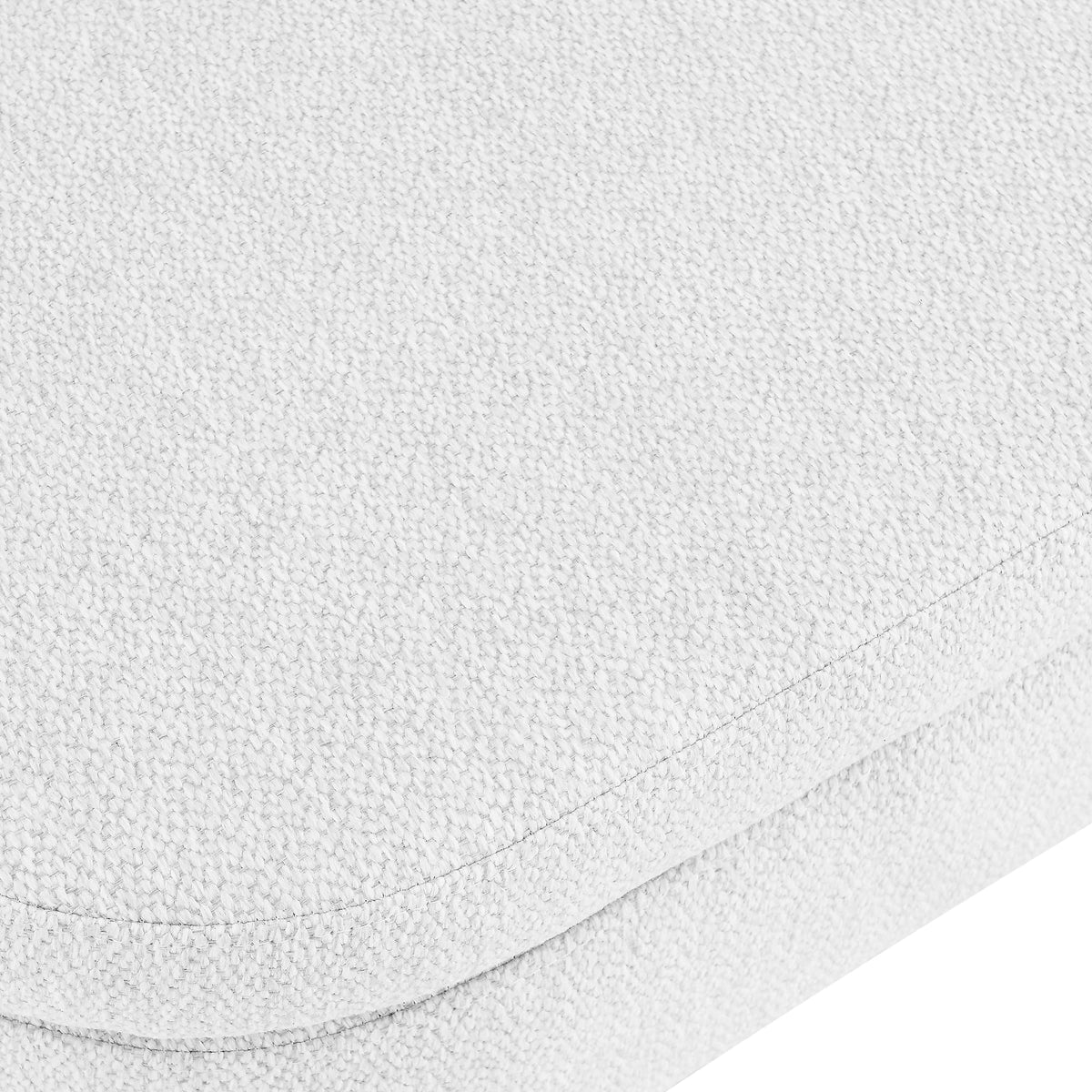 White Oval Storage Bench with Rubber Wood Legs S30045