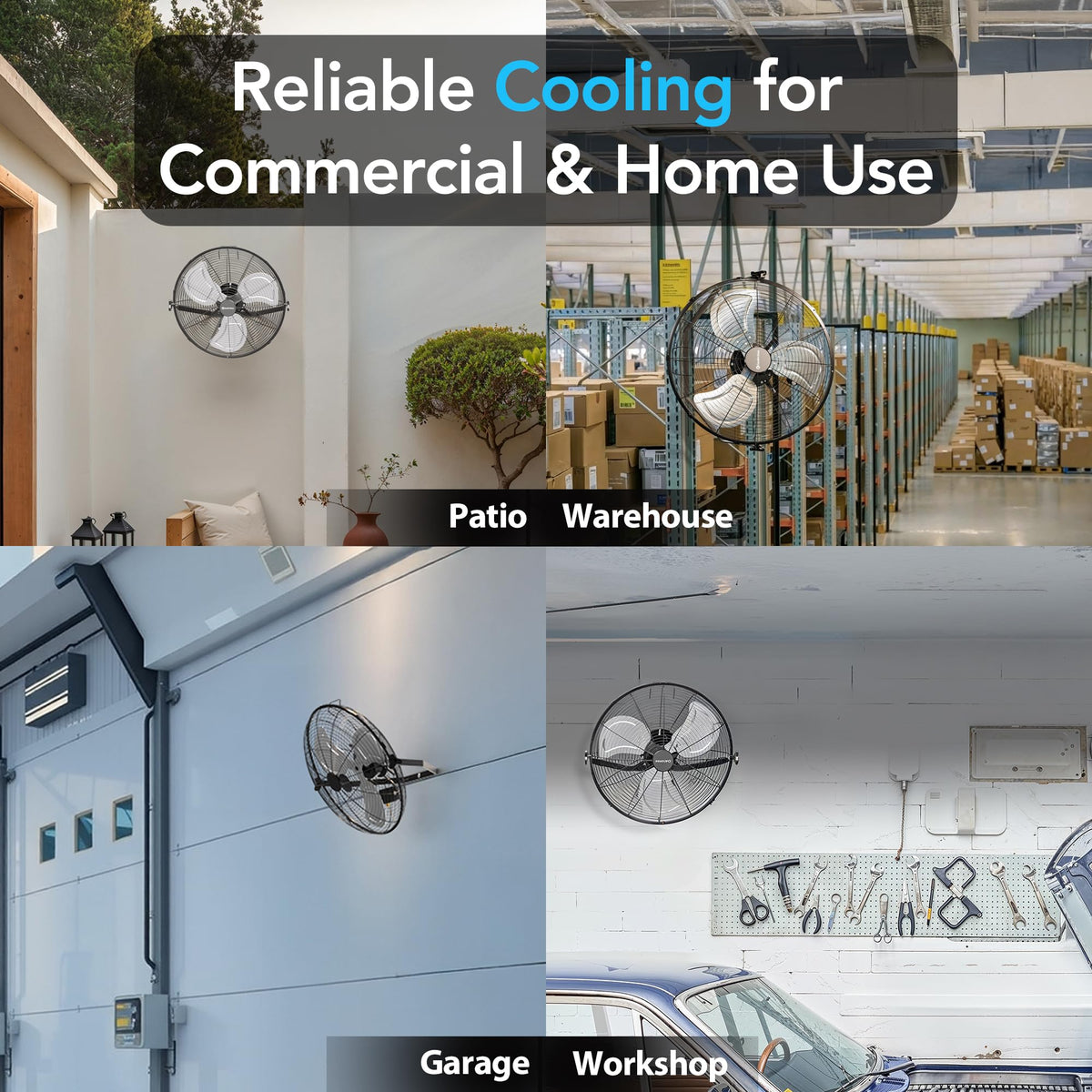 20" High-Velocity Industrial Floor & Wall Fan Q29871