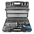 225PCS Mechanic Tool Set, 1/4" & 3/8" & 1/2" Drive Socket Wrench Set, Metric and Standard with 90-Tooth Ratchet Y29836