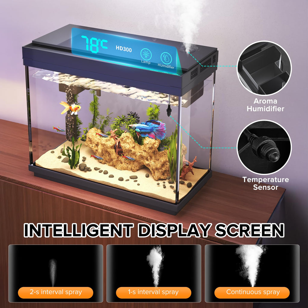 2.4-Gallon Aquarium Starter Kit with Quiet Pump O352
