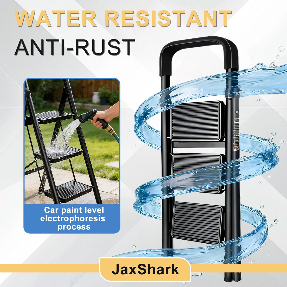Folding Step Stool with Handrail A207