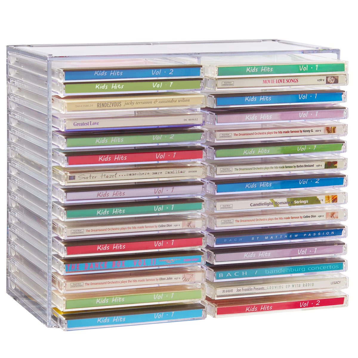 Clear Plastic CD Organizer with Rubber Feet M4521