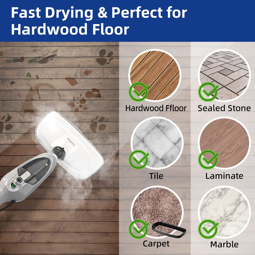 10-in-1 Handheld Steam Mop with 11 Accessories E6669
