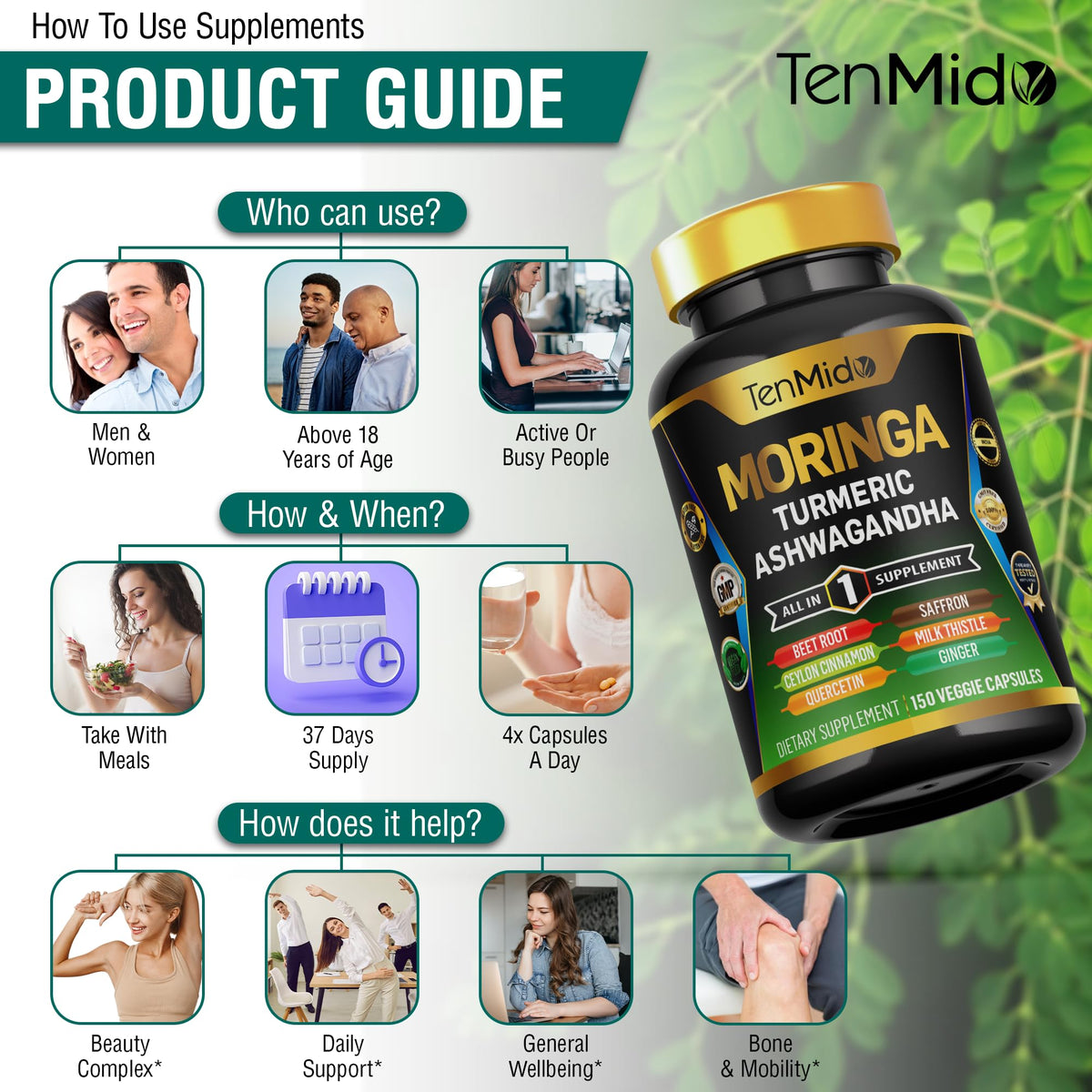 Moringa Oleifera 10in1 Formula 150 Capsules N8057