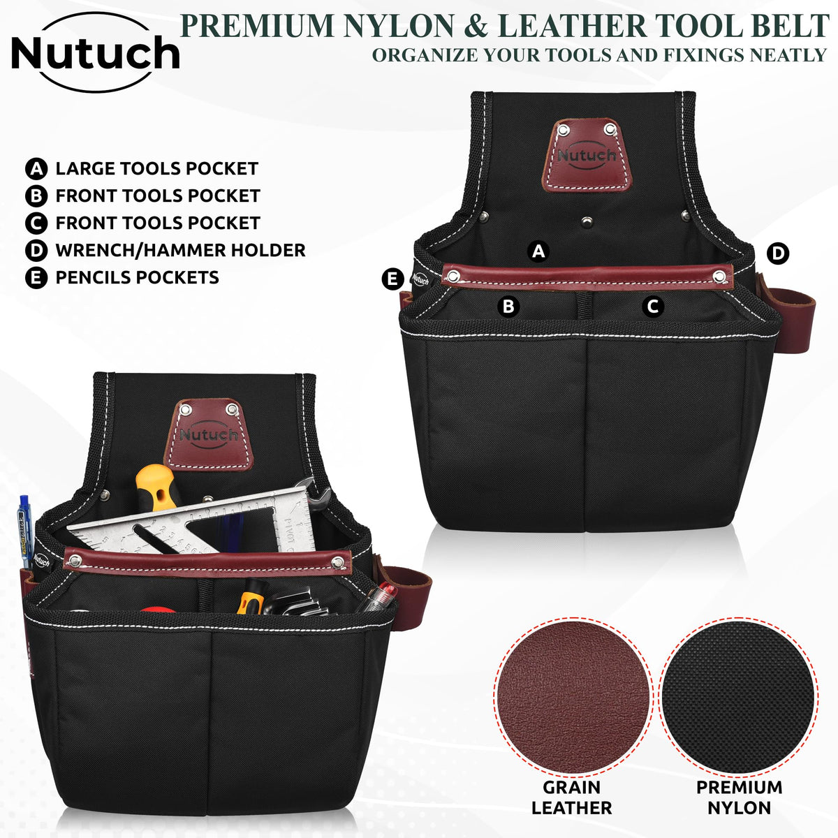 Nylon and Leather Tool Belt X8490