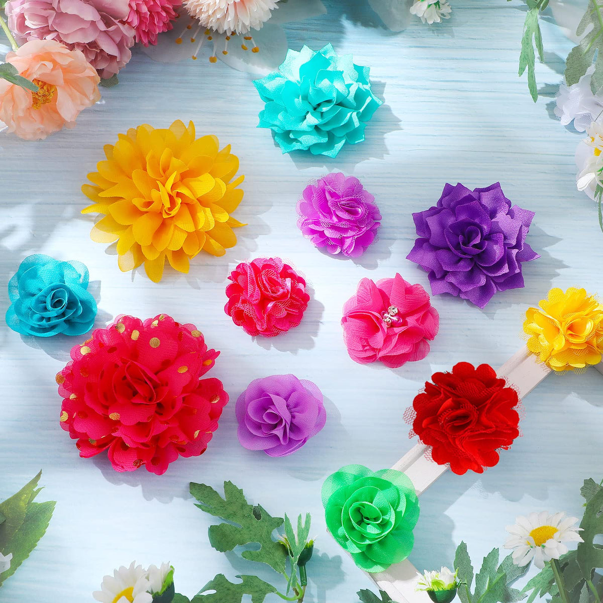 120 Pcs Multicolor Dog Collar Bows Q14650