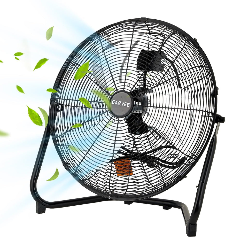 20 Inch High Velocity 3 Speeds Portable Floor Fan D3086