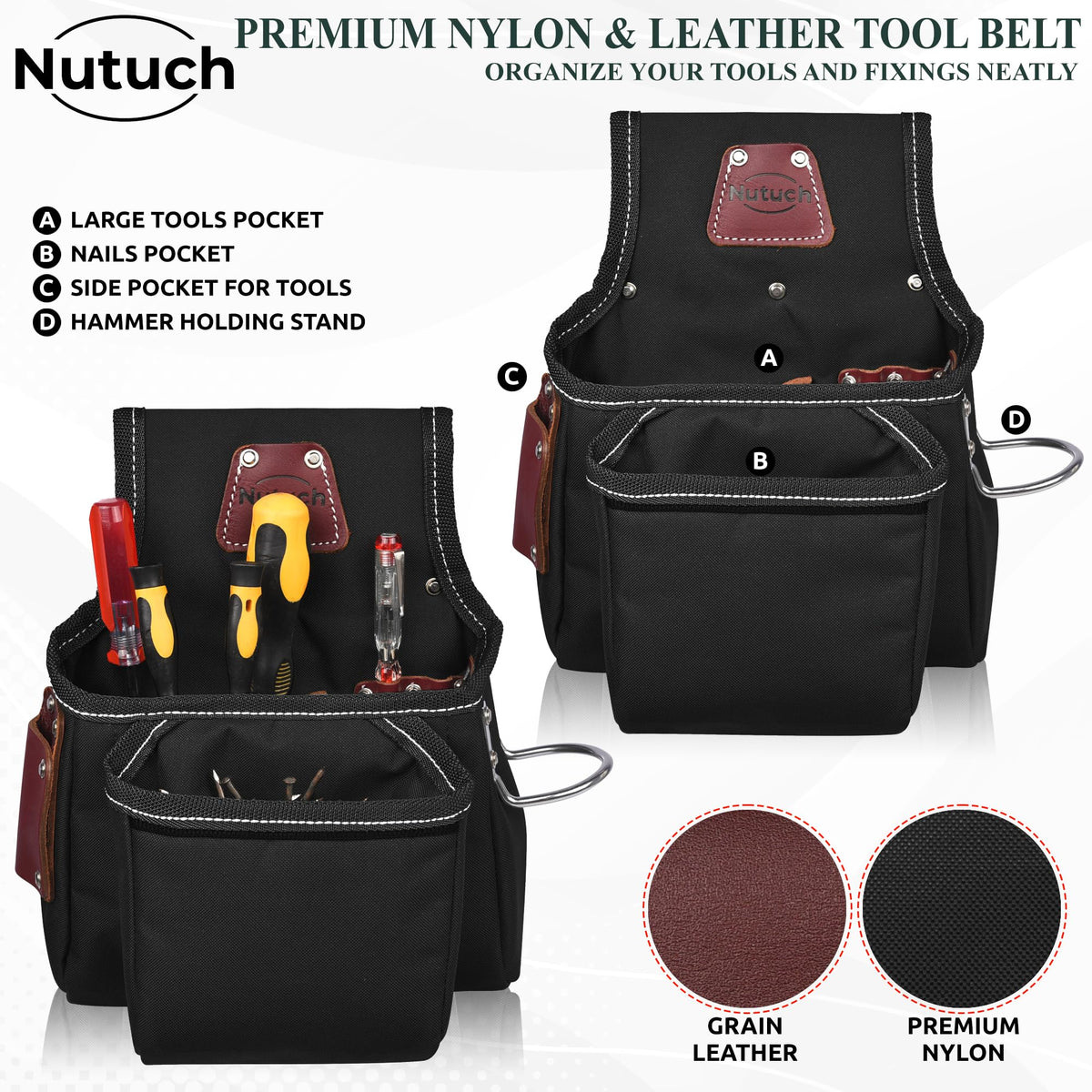 Nylon and Leather Tool Belt X8490