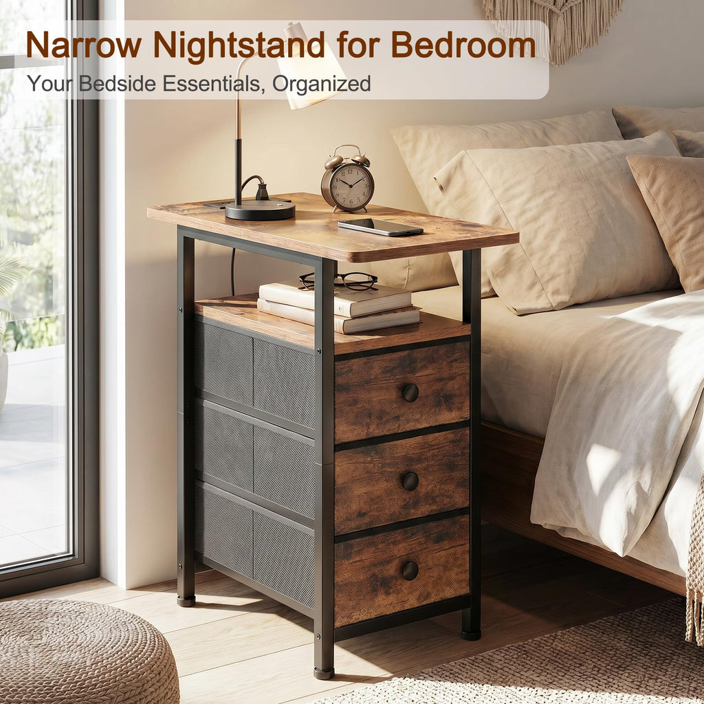 Narrow Side Table with Charging Station N67396