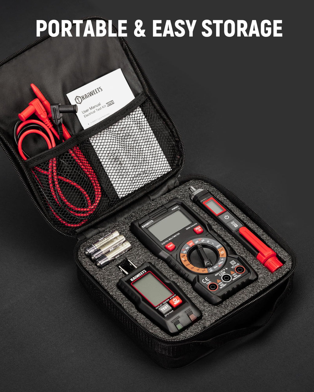 Digital Multimeter Non-Contact Voltage Tester GFCI Outlet Tester Kit Q8189