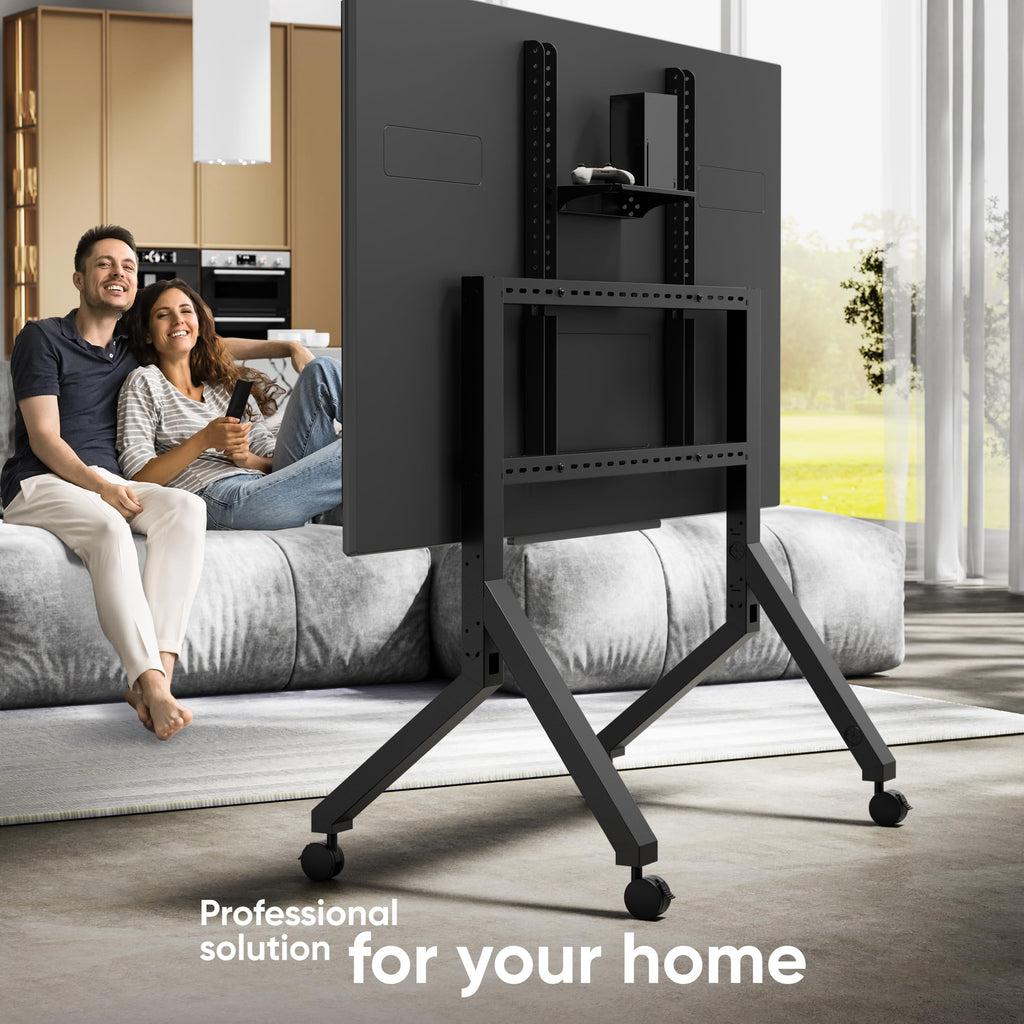 Mobile TV Stand on Wheels 70-110 Inch Black B796