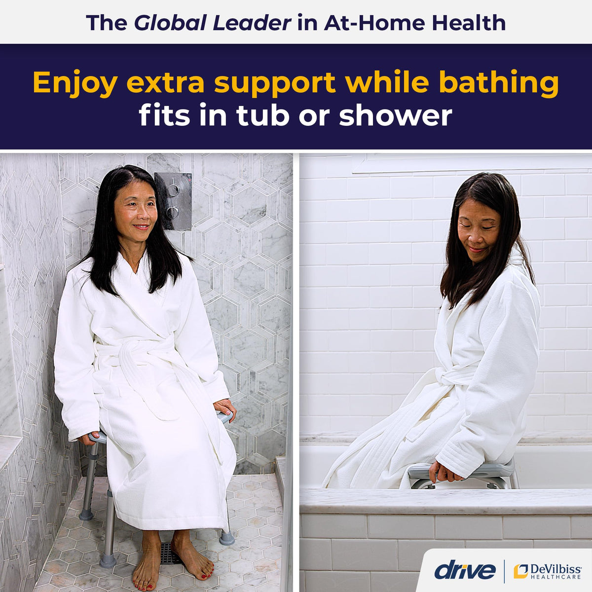 Adjustable Non-Slip Aluminum Shower and Bath Chair N781
