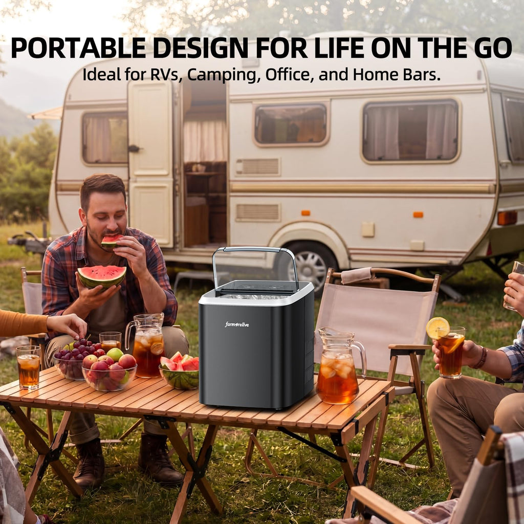Portable Stainless Steel Ice Maker Y818759