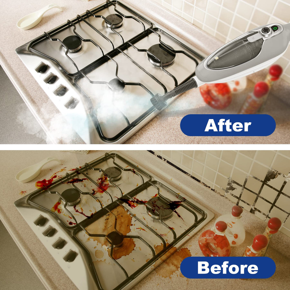 10-in-1 Handheld Steam Mop with 11 Accessories E6669