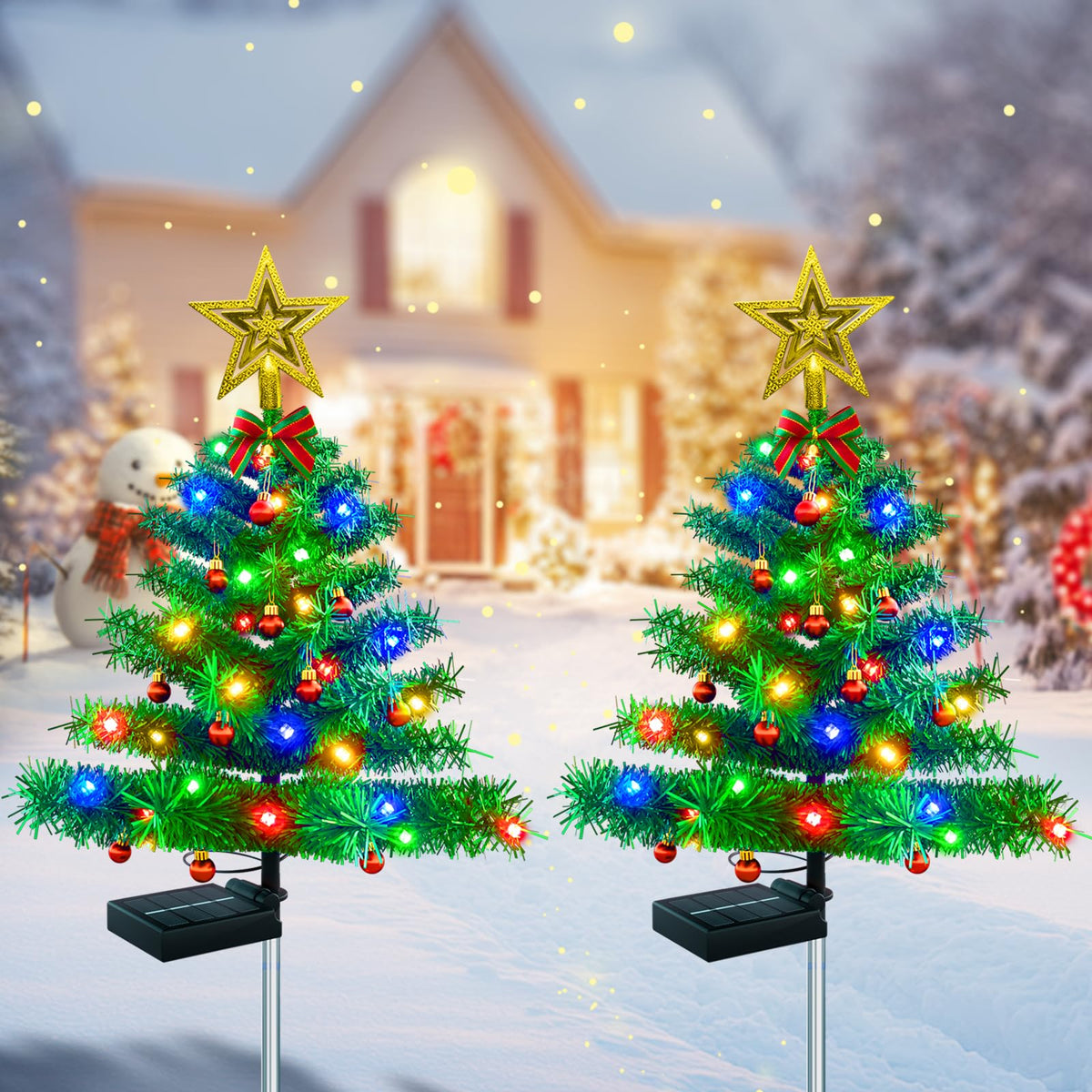Solar Outdoor Christmas Tree Lights Z56867