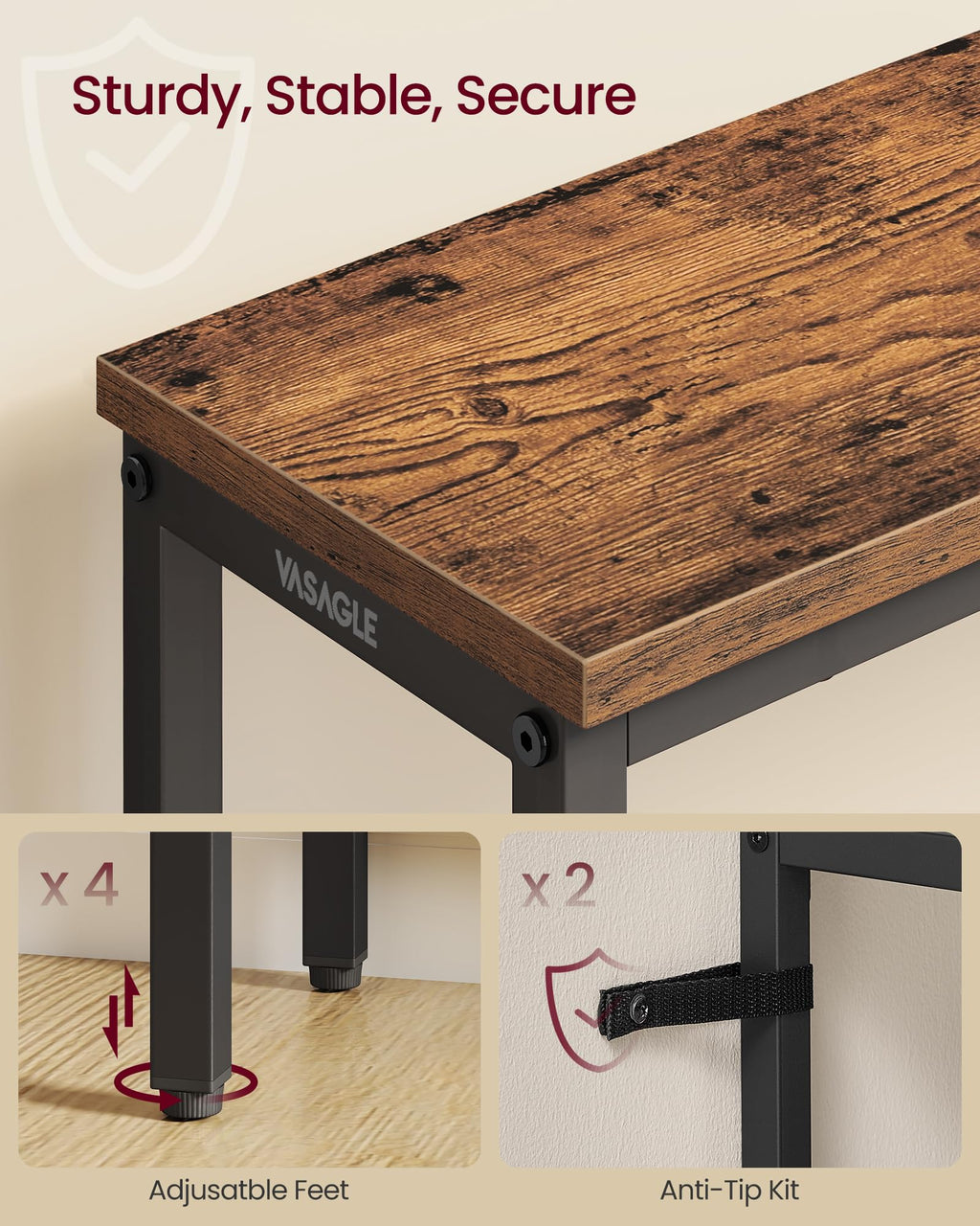 31.5" Narrow 3 Tier Console Table X89127