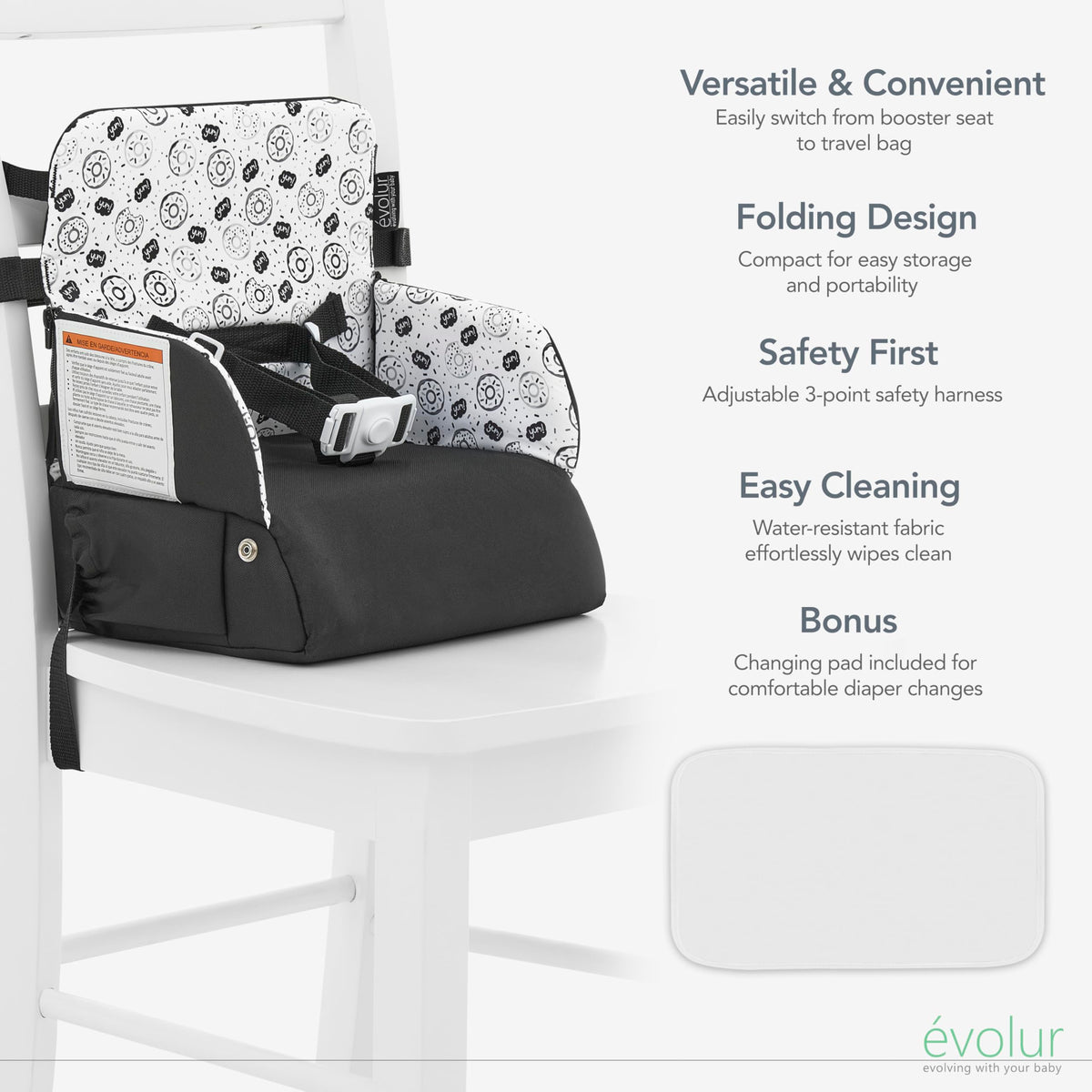 2-in-1 Portable Booster Seat and Travel Bag A888174
