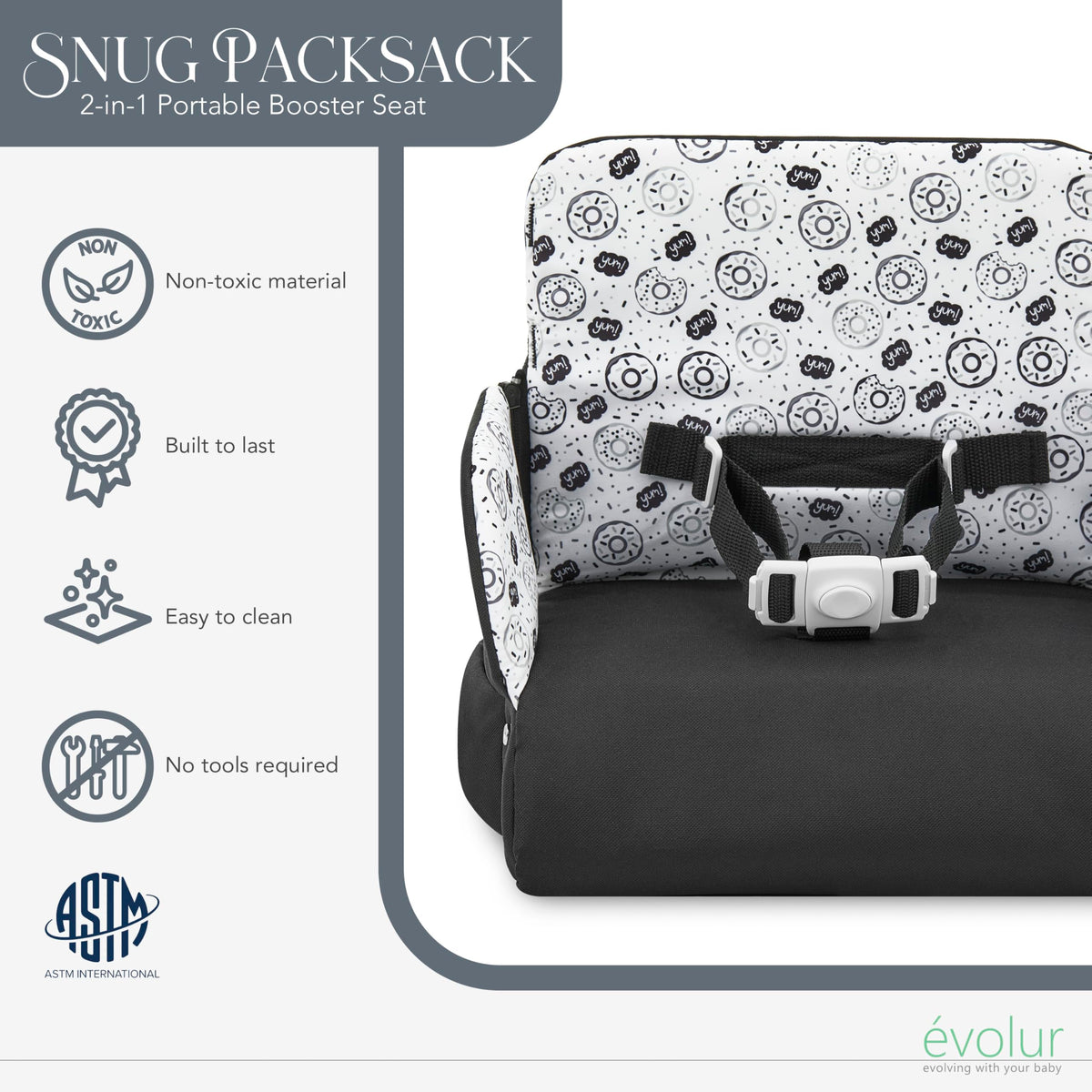 2-in-1 Portable Booster Seat and Travel Bag A888174