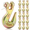 15 Pack 3/8 Inch Grade 70 Forged Steel Clevis Grab Hooks L36281