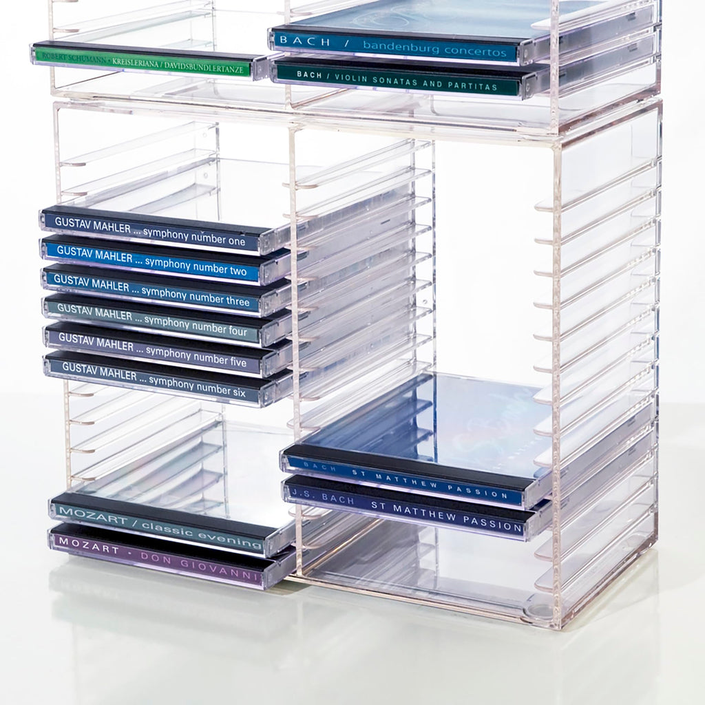 Clear Plastic CD Organizer with Rubber Feet M4521