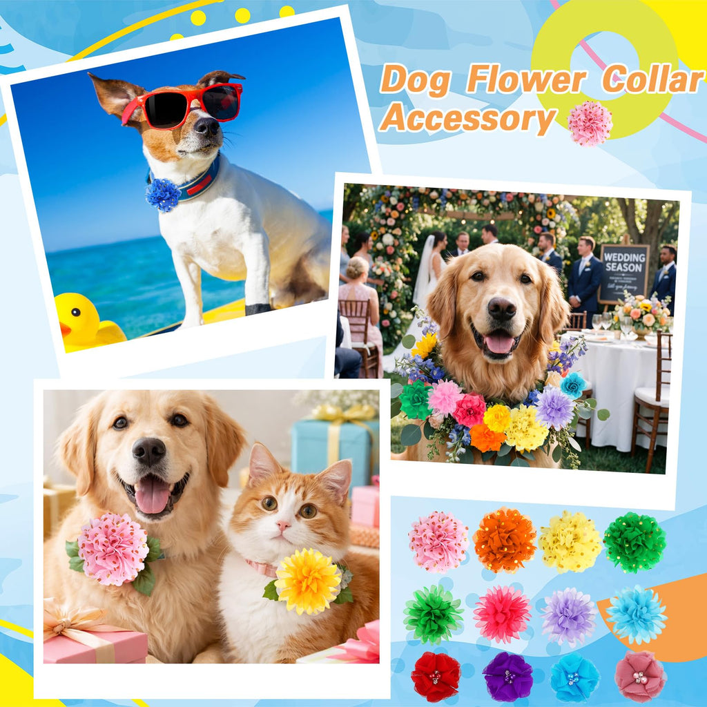 120 Pcs Multicolor Dog Collar Bows Q14650