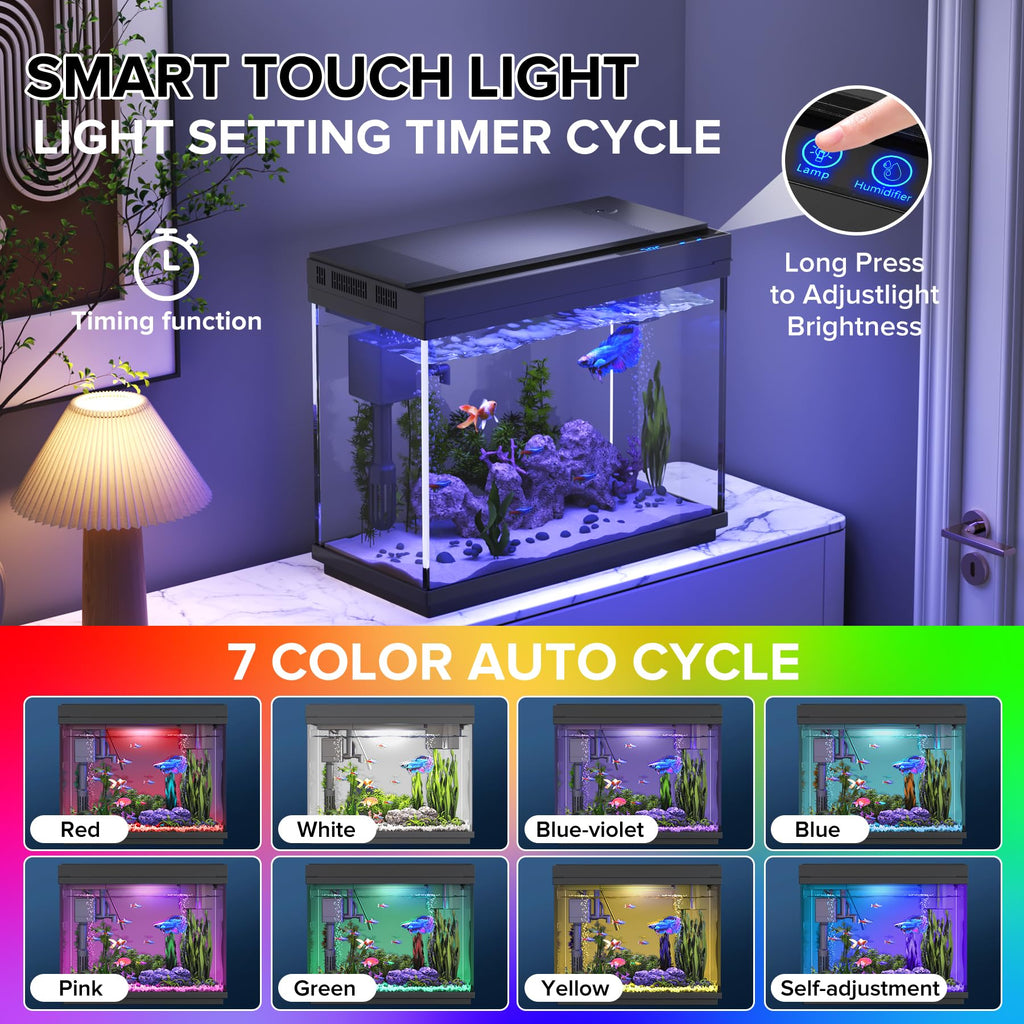 2.4-Gallon Aquarium Starter Kit with Quiet Pump O352