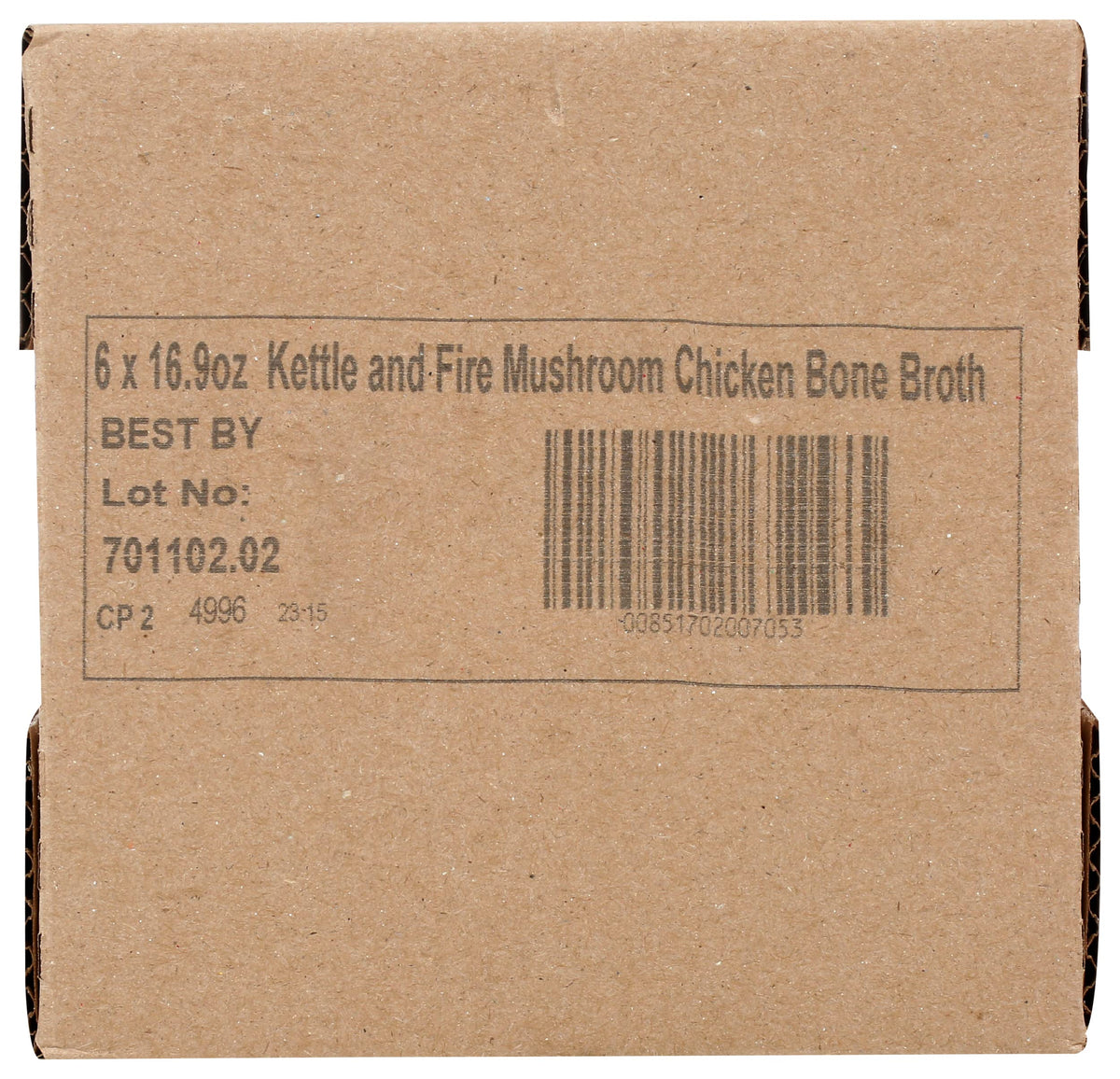 Mushroom Chicken Bone Broth 10g Protein Gluten Free 16.9 Oz Pack of 6 O930