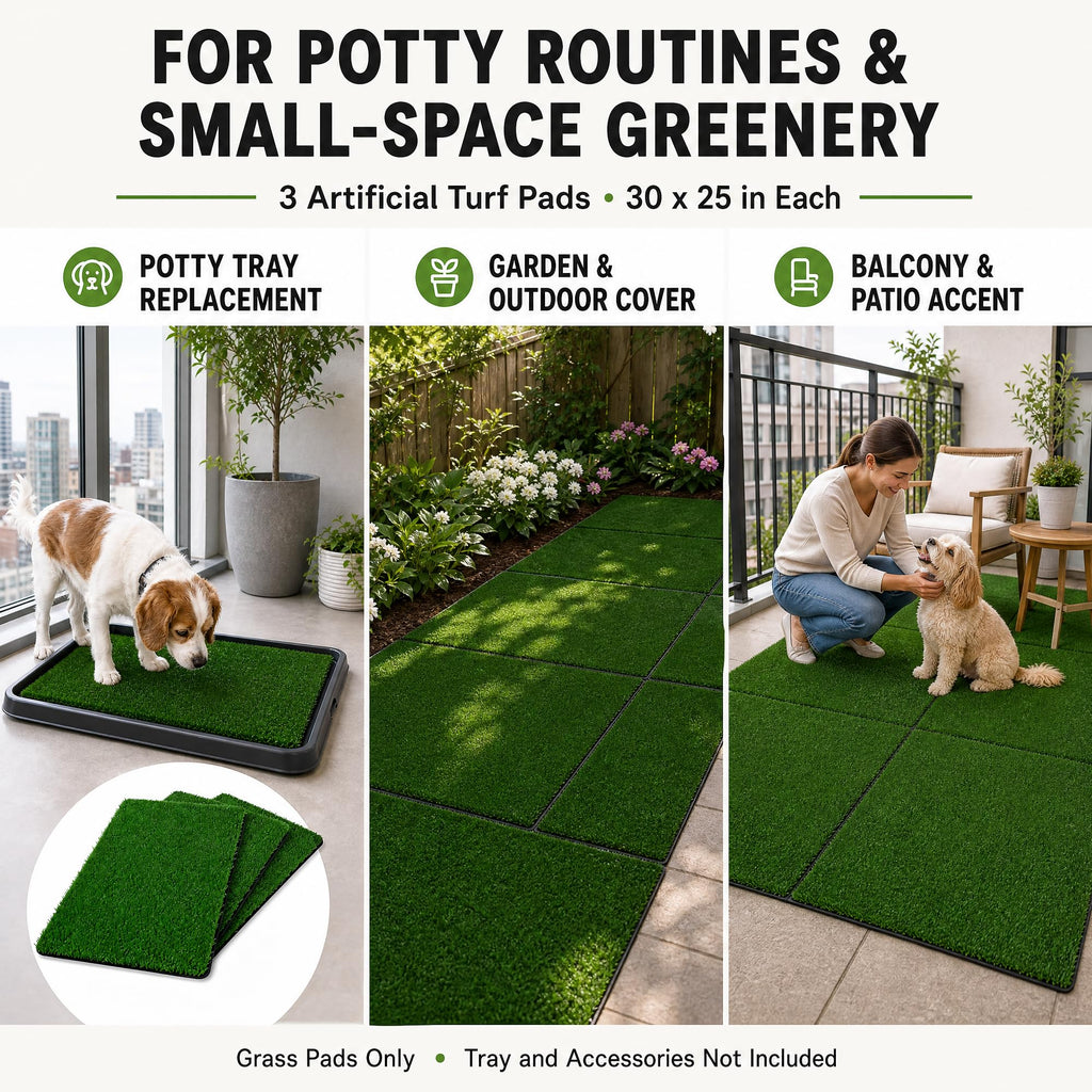 Dog Potty Grass Pads 2 Pack 30 x 20 in Replacement Turf L92789