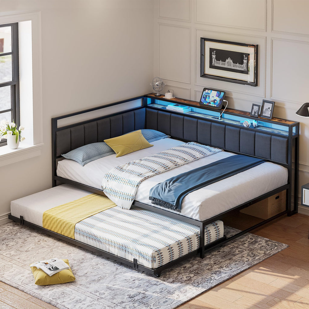 Black Full Daybed with Trundle X295951