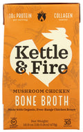 Mushroom Chicken Bone Broth 10g Protein Gluten Free 16.9 Oz Pack of 6 O930